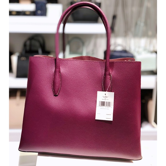 Kate Spade Eva Medium Satchel Deep Plum - Picture 3 of 5